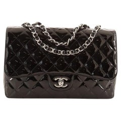 Chanel Classic Single Flap Bag Quilted Patent Jumbo Chanel Classic Single Flap Bag Quilted Patent Jumbo