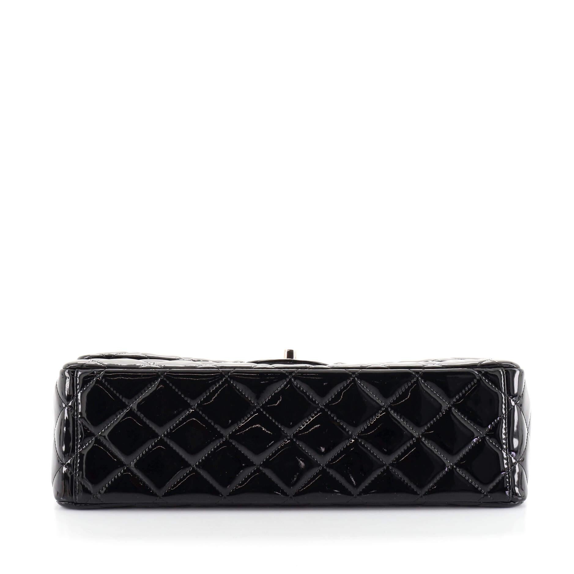 Women's or Men's Chanel Classic Single Flap Bag Quilted Patent Maxi