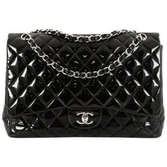 Chanel Classic Single Flap Bag Quilted Patent Maxi