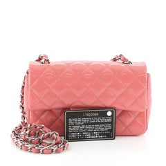 Chanel Classic Single Flap Bag Quilted Patent Mini