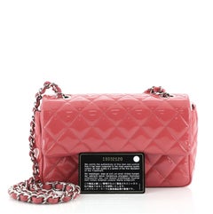 Chanel Classic Single Flap Bag Quilted Patent Mini