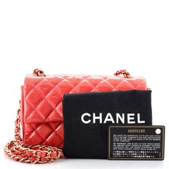 Chanel Classic Single Flap Bag Quilted Patent Mini