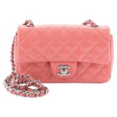 Chanel Classic Einzelne Klappe Tasche Gesteppt Patent Mini