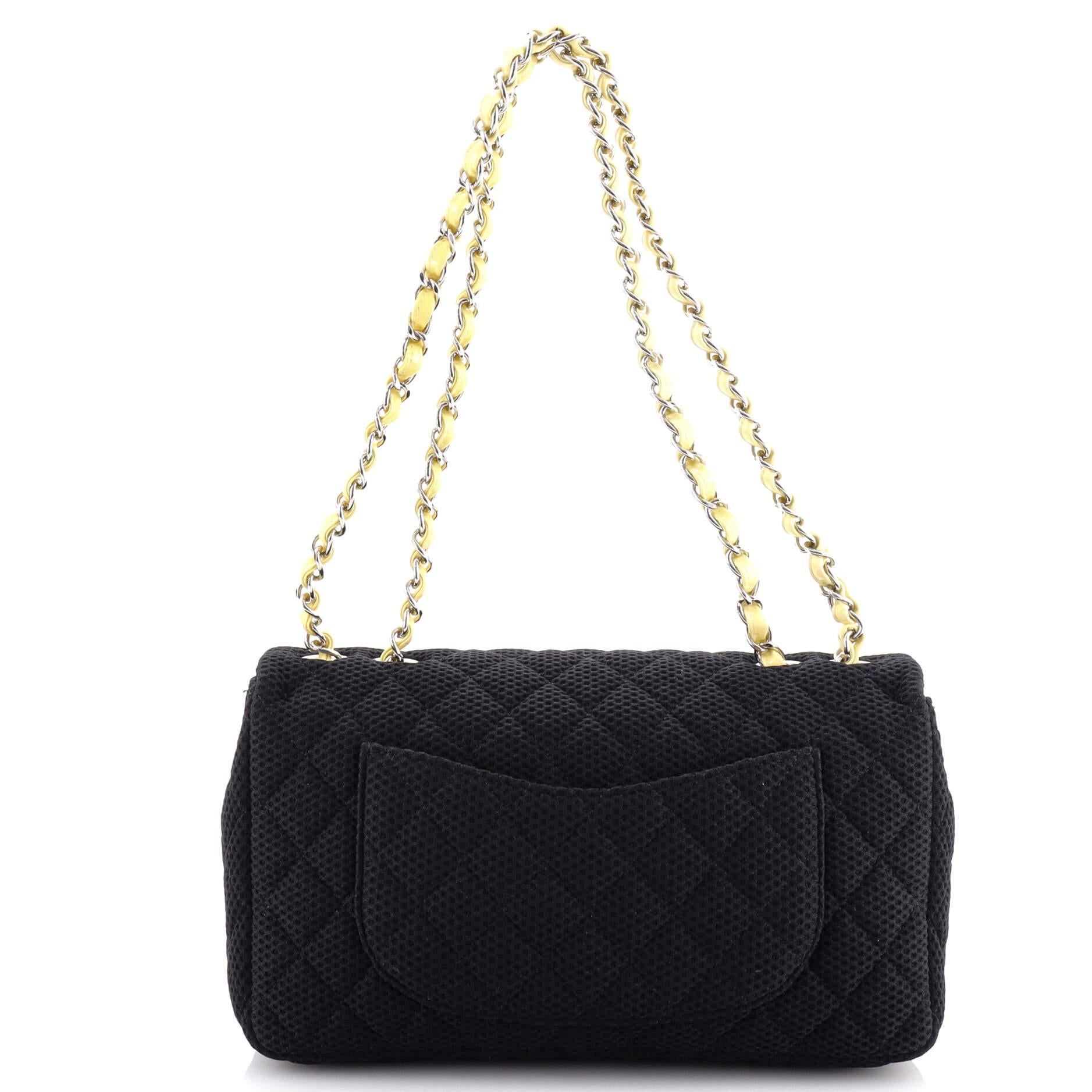 Women's or Men's Chanel Classic Single Flap Bag Quilted Perforated Jersey Medium