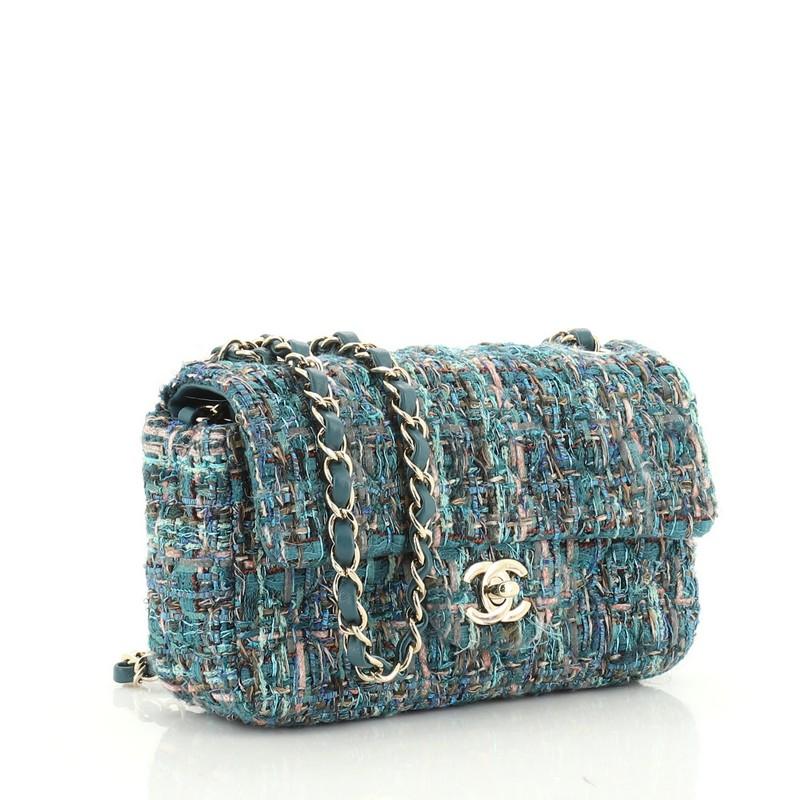 blue tweed chanel bag