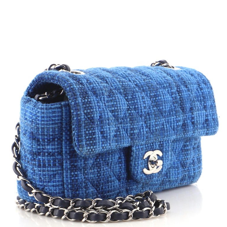 Chanel Classic Single Flap Bag Quilted Tweed Mini at 1stDibs