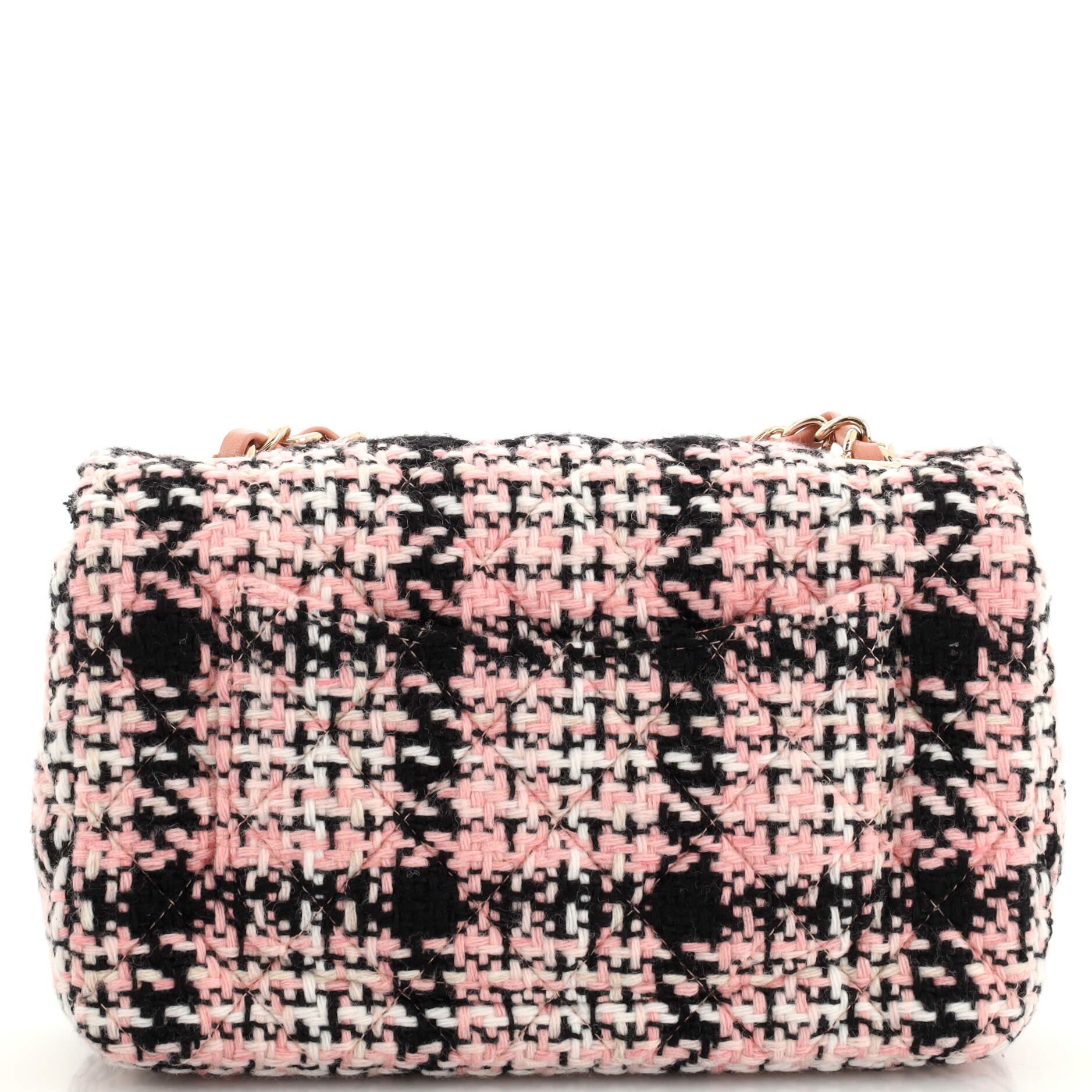 Women's or Men's Chanel Classic Single Flap Bag Quilted Tweed Mini