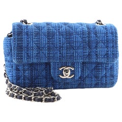 Chanel Classic Single Flap Bag Quilted Tweed Mini