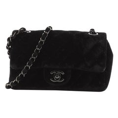 Chanel Classic Single Flap Bag Quilted Velvet Mini