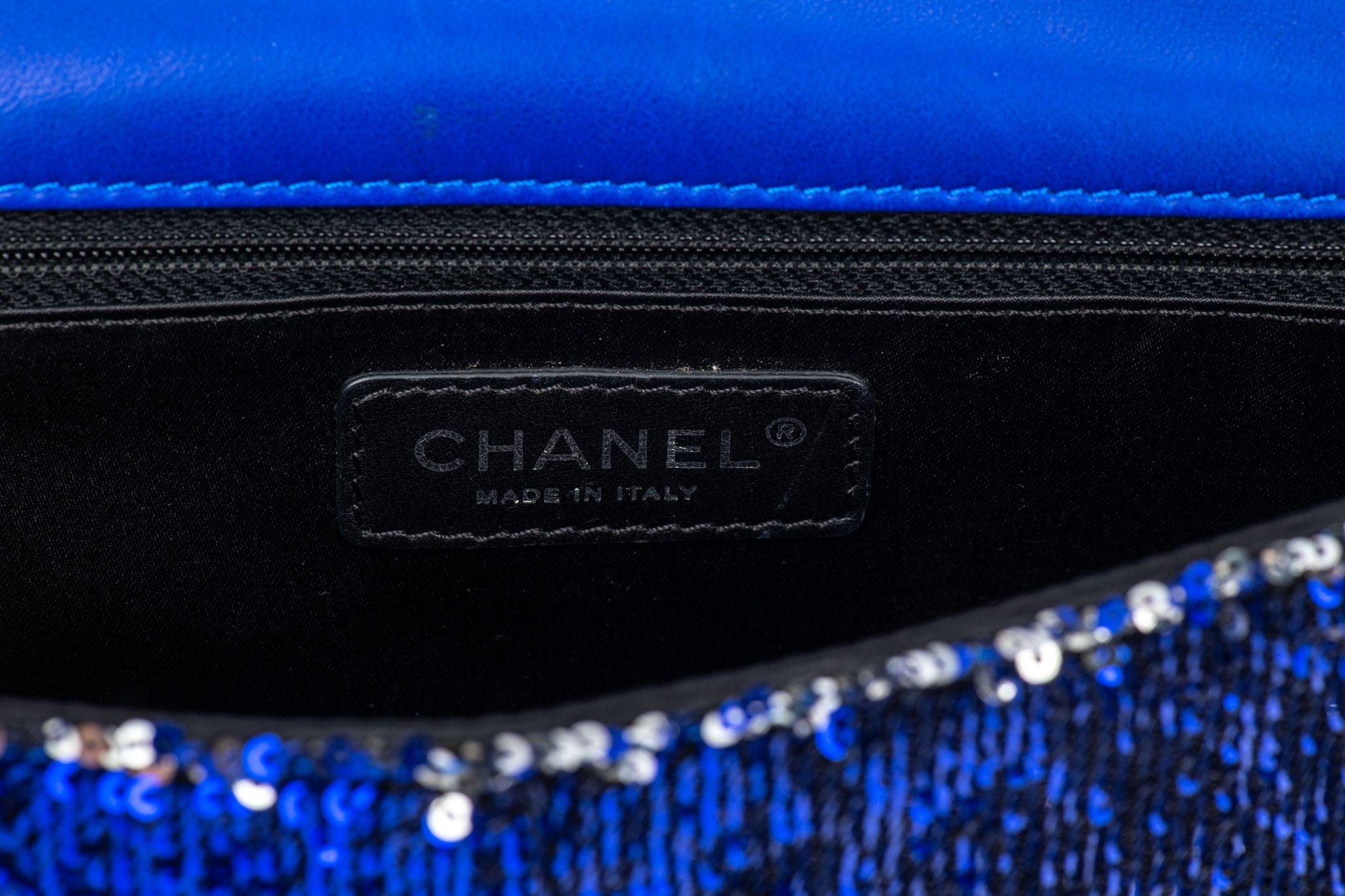 Chanel Classic Single Flap Bag Sequins In Excellent Condition For Sale In West Hollywood, CA