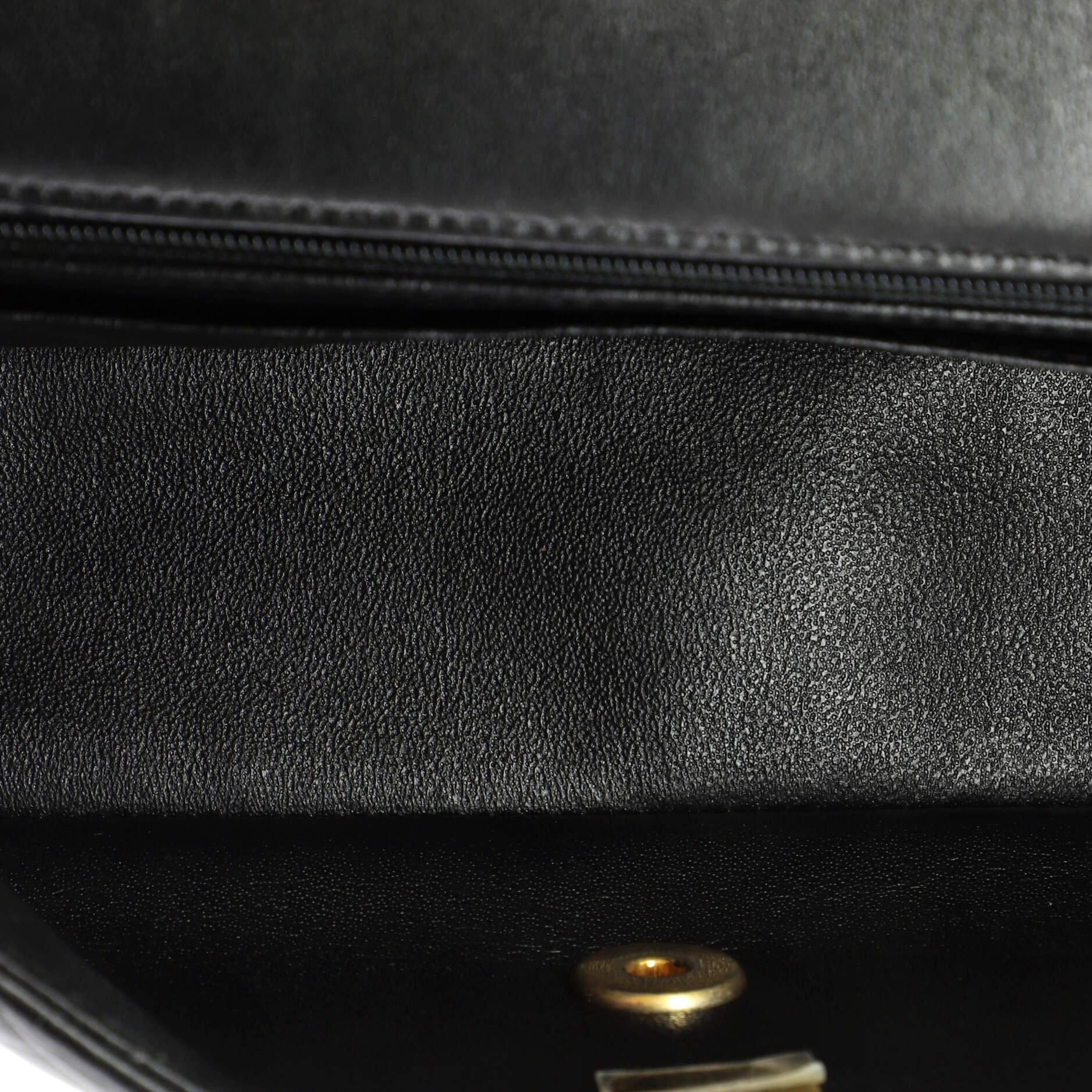 Chanel Classic Single Flap Top Handle Bag Quilted Lambskin Mini For