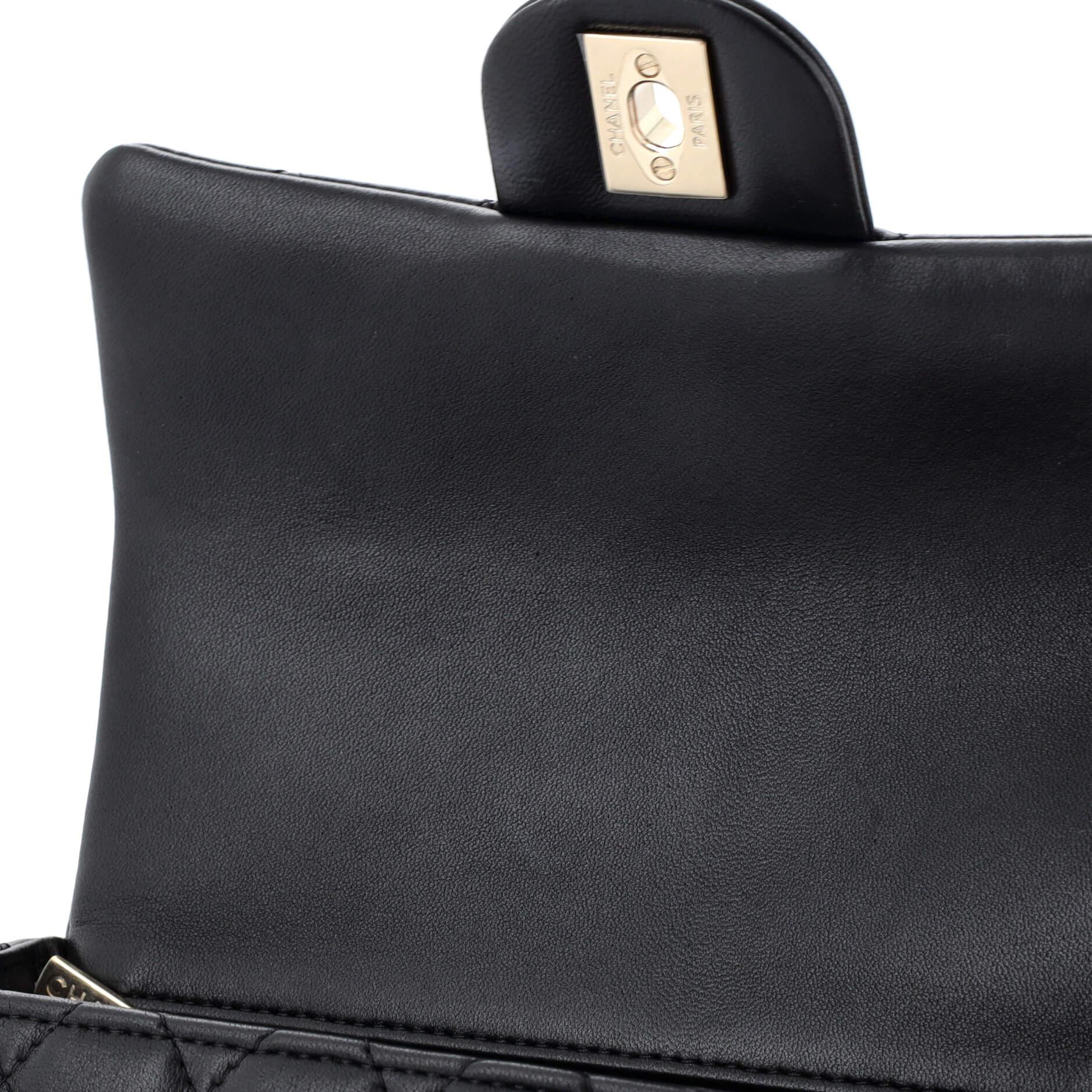 Chanel Classic Single Flap Top Handle Bag Quilted Lambskin Mini For