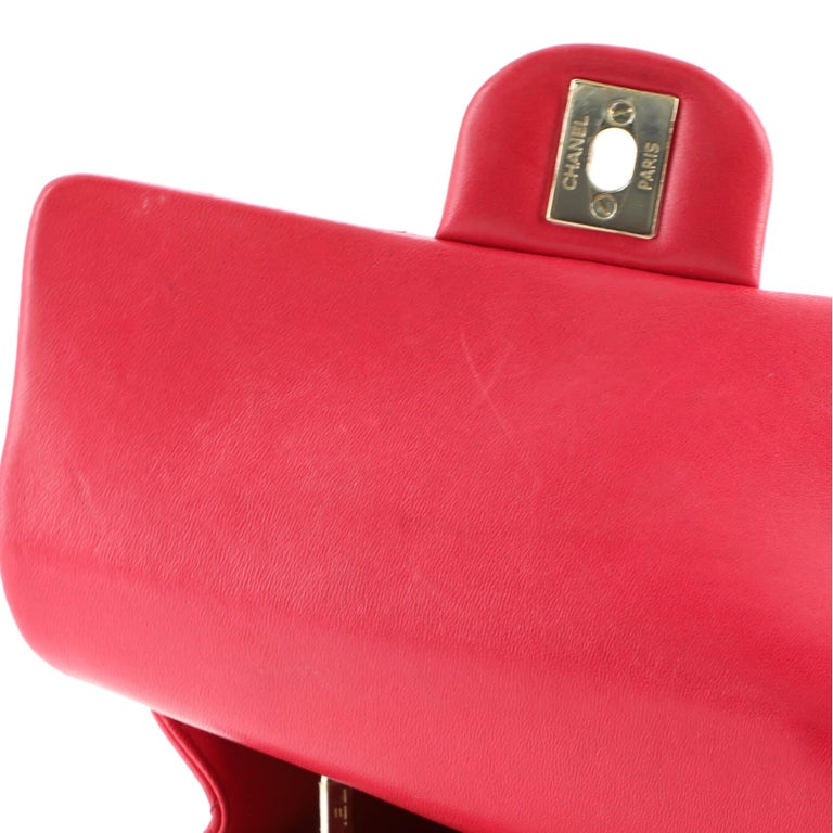 Chanel Classic Single Flap Top Handle Bag Quilted Lambskin Mini For