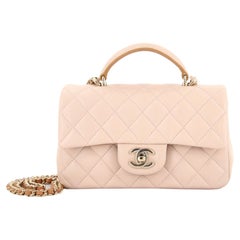 Chanel Vintage Square Classic Flap Bag Quilted Lambskin Small For Sale at  1stDibs