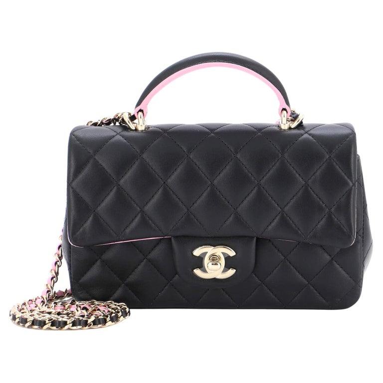 Chanel Trendy Spirit Top Handle Quilted Leather Shoulder Bag Grey