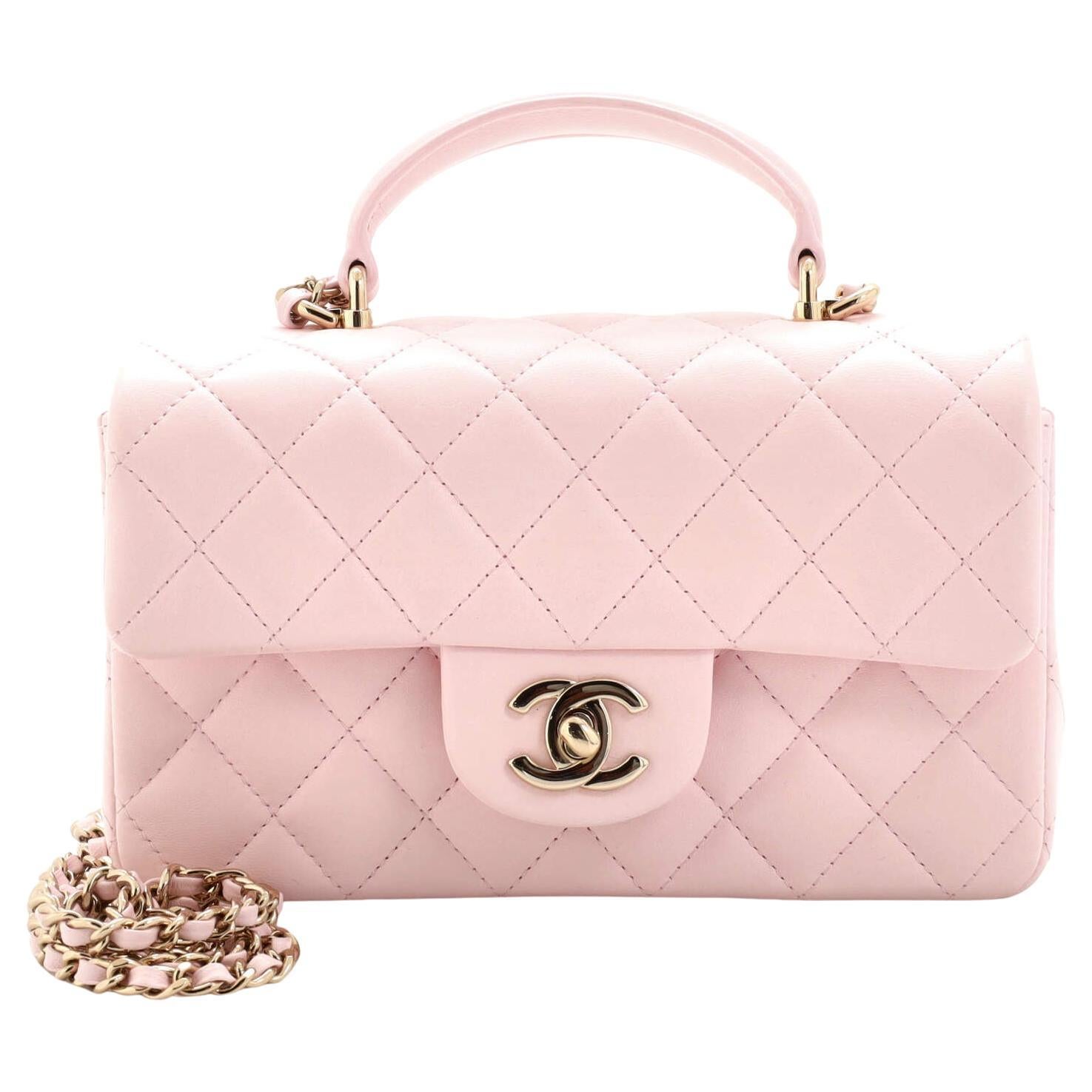 So Pretty & Rare Chanel 21S Pink Caviar Zipped Card Coin Purse Wallet Light  GHW 