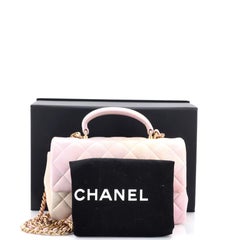 Chanel - Sac à main classique à rabat simple en cuir d'agneau matelassé Ombre Mini
