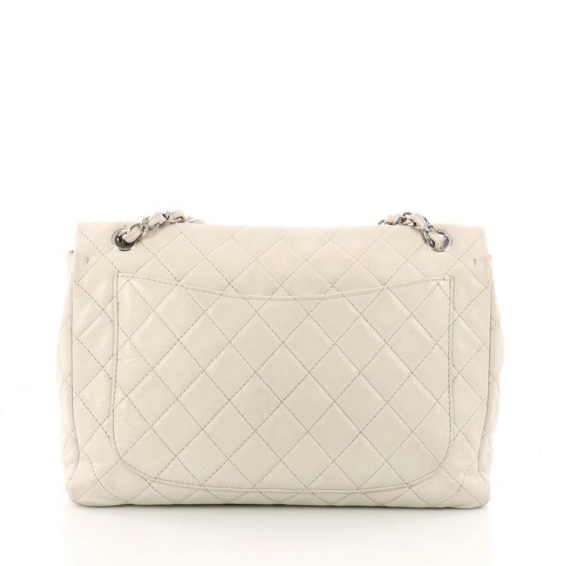 Chanel Classic Soft Flap Bag Quilted Caviar Maxi  In Fair Condition In NY, NY