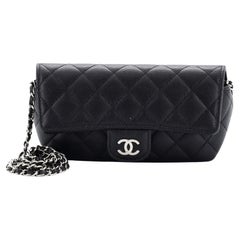 Chanel Classic Sunglasses Case with Chain Quilted Caviar