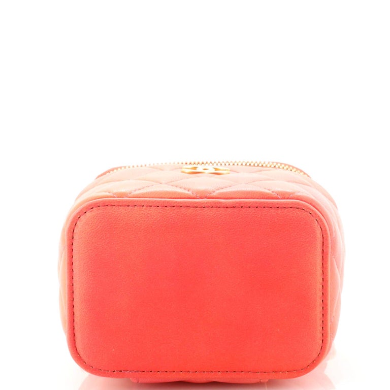 Chanel Classic Top Handle Vanity Case with Chain Quilted Lambskin Mini ...