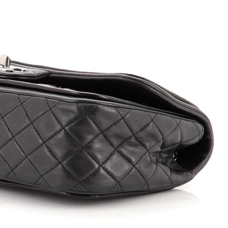 Women's or Men's Chanel Classic Twist Flap Bag Quilted Patent with Lambskin Medium