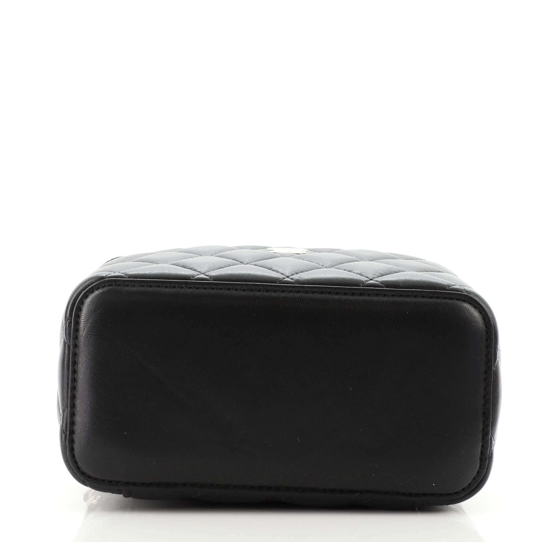 Women's or Men's Chanel Classic Vanity Case with Chain Quilted Lambskin Small