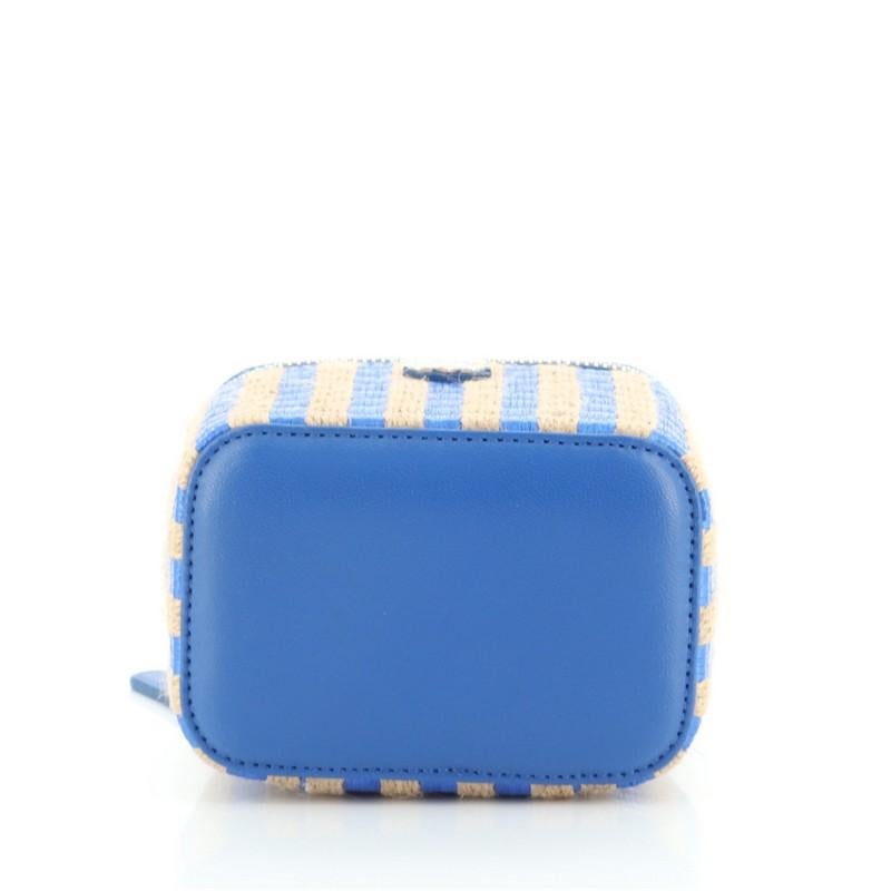 chanel raffia vanity bag