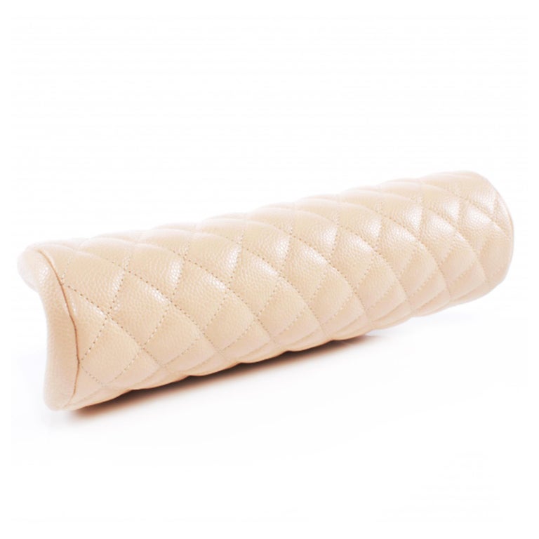 Chanel Classic Vintage Beige CC Diamond Quilted Caviar Timeless Clutch For  Sale at 1stDibs