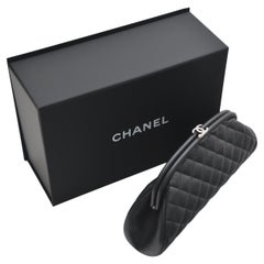 Chanel Classic Vintage Caviar CC Black Diamond Quilted Timeless Clutch Bag