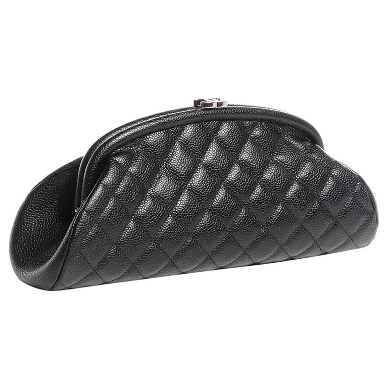 Chanel Classic Vintage Caviar CC Black Diamond Quilted Timeless Clutch Bag  For Sale at 1stDibs | chanel clutch, chanel timeless clutch caviar, chanel  classic clutch