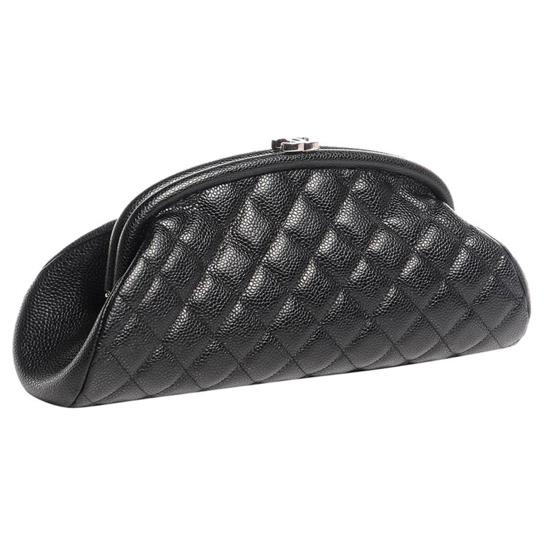 Chanel Classic Vintage Caviar CC Black Diamond Quilted Timeless