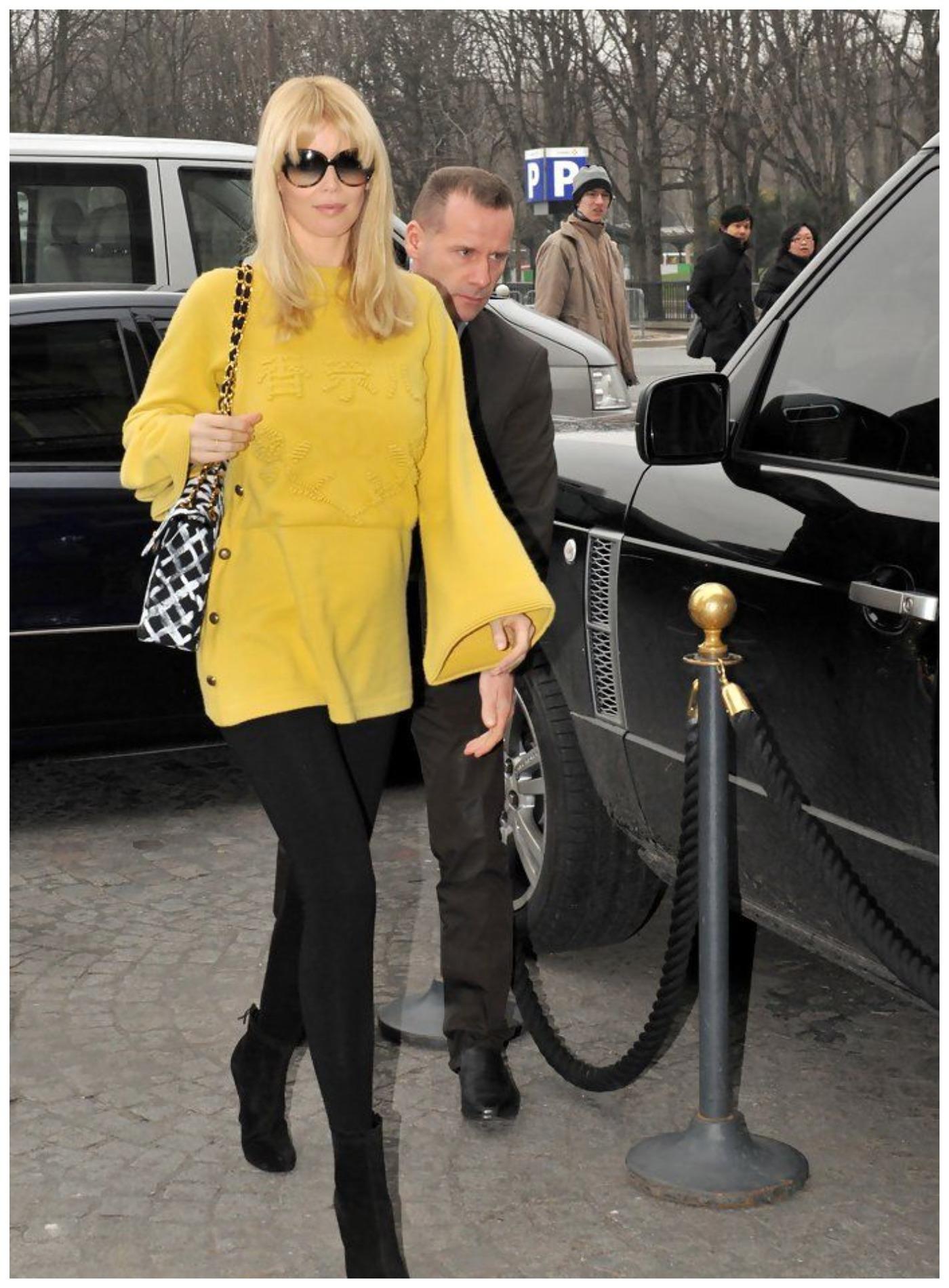 Orange Chanel & Claudia Schiffer 2010 Paris / SHANGHAI Cashmere Tunic Dress