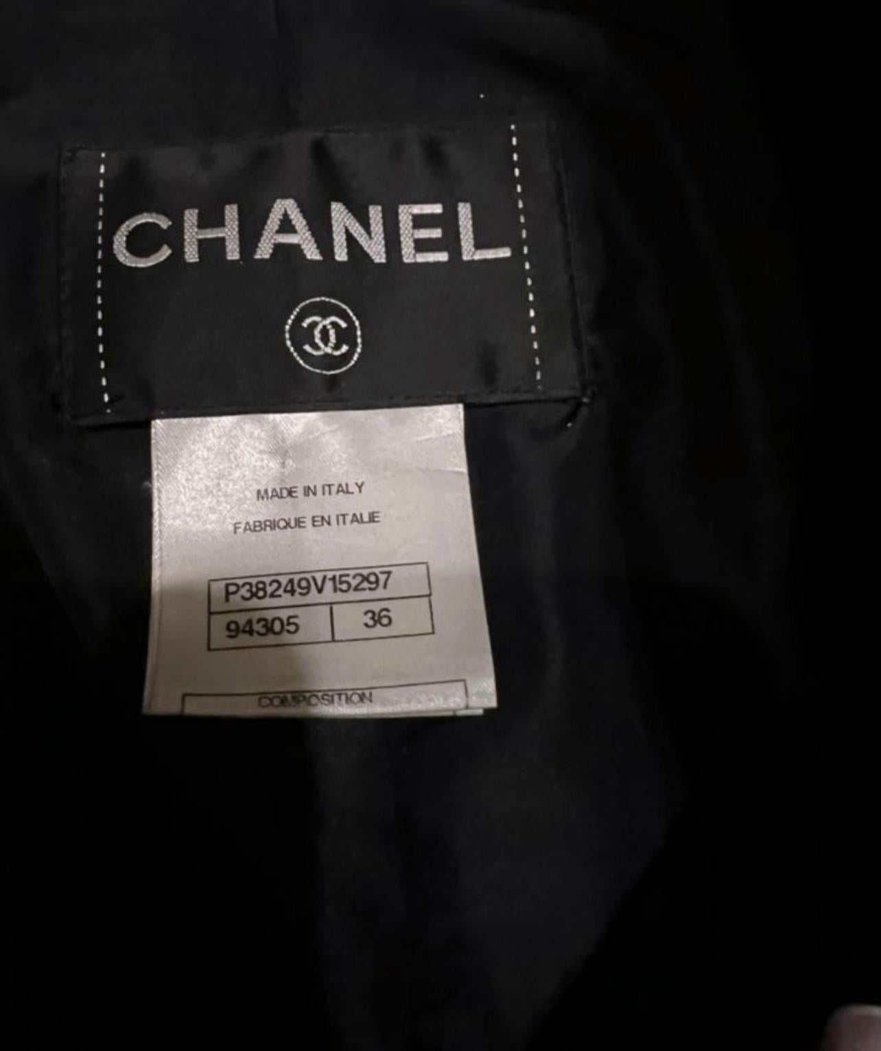 Chanel Claudia Schiffer CC Patch Black Jacket 6