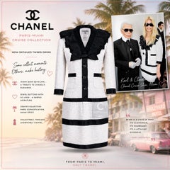 CHANEL Iconic Paris / MIAMI Tweed Dress with CC Heart Buttons 34 FR