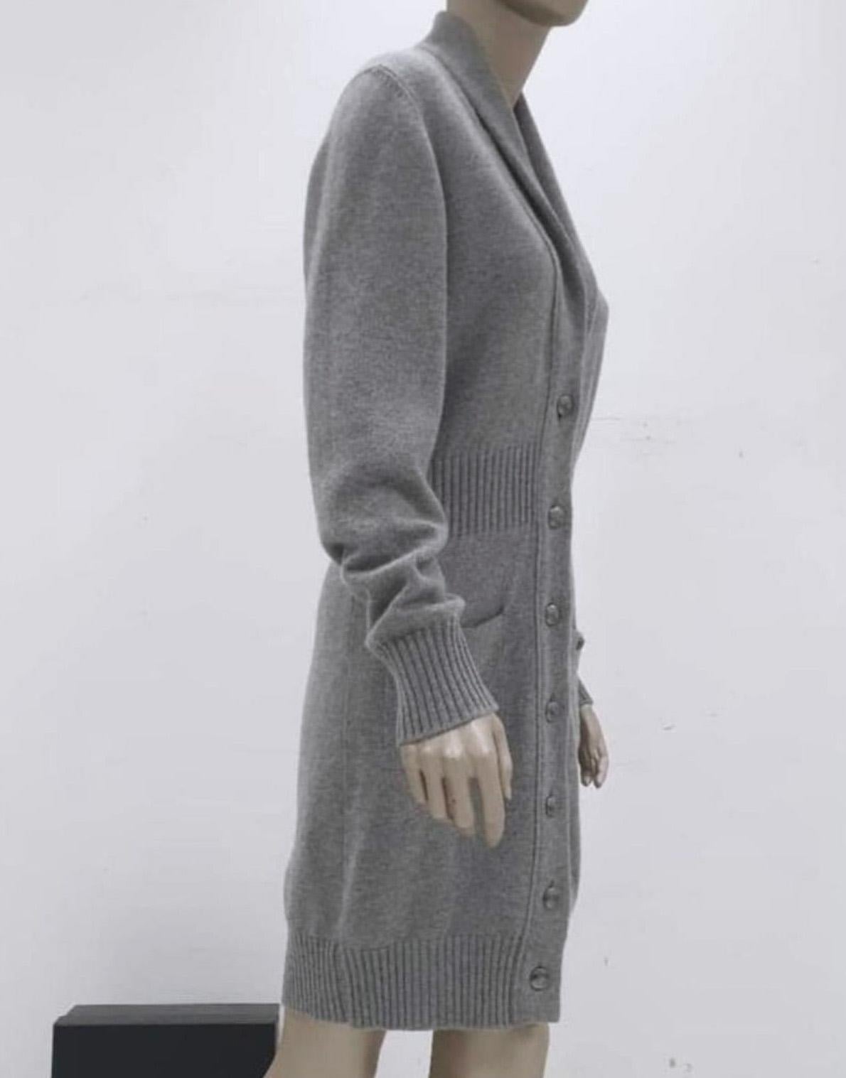 Chanel Claudia Schiffer Style CC Buttons Cashmere Cardigan For Sale 7