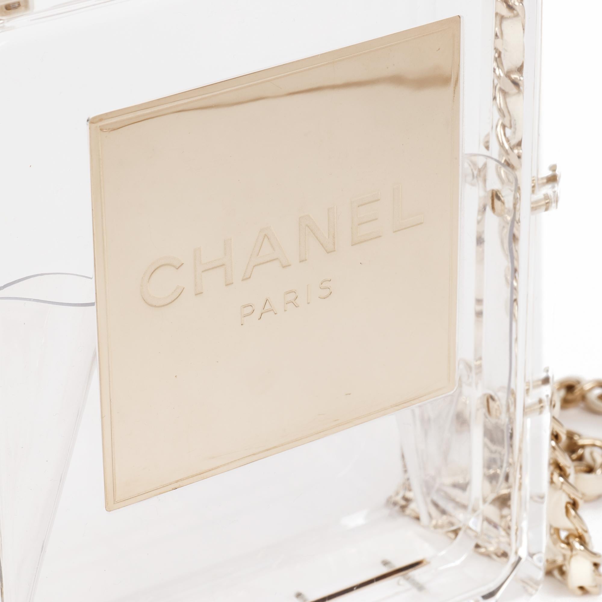 Women's Chanel Clear Plexiglass Perfume Bottle Minaudière