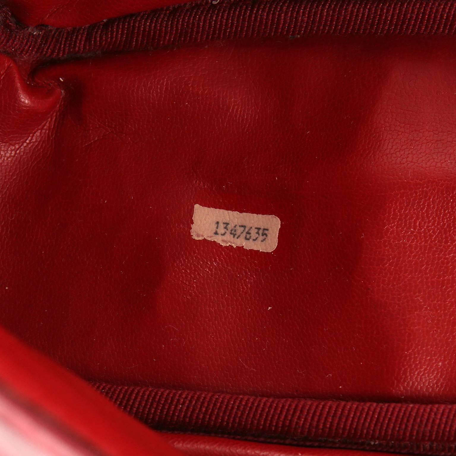 Chanel Clear PVC and Red Leather XL Vintage Tote Bag 3