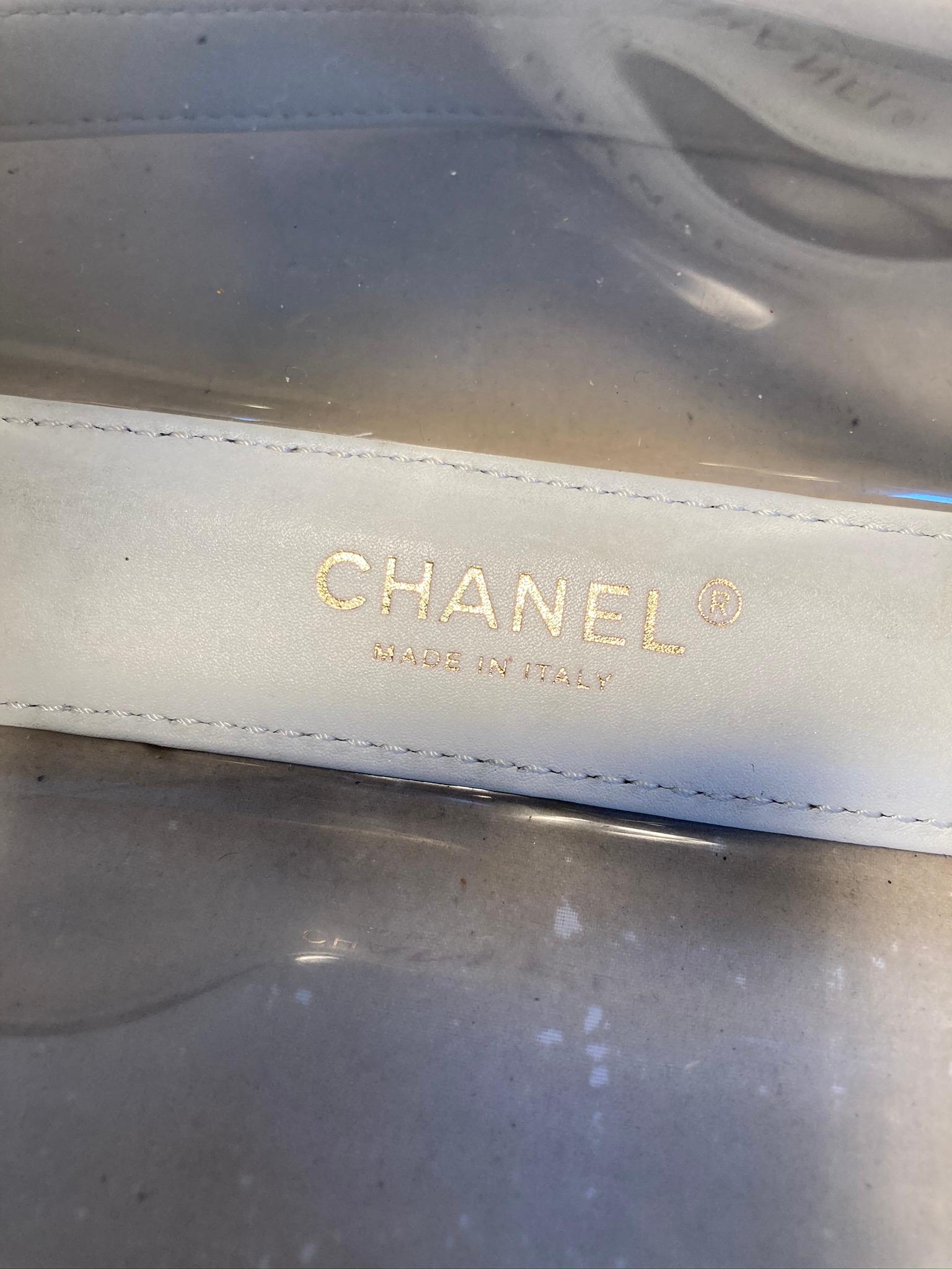 Women's Chanel Clear PVC Classic Flap Shoulder Bag