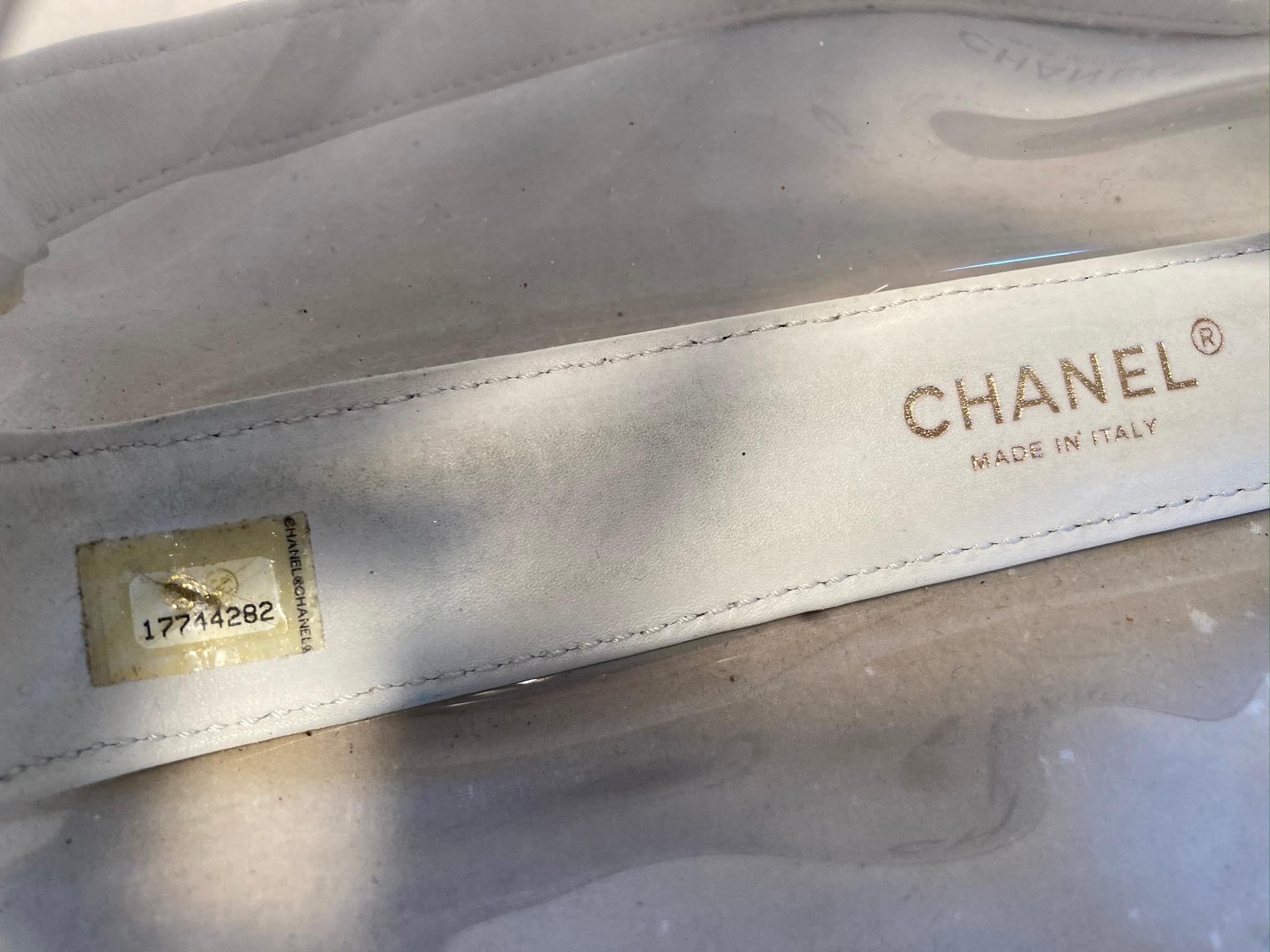 Chanel Clear PVC Classic Flap Shoulder Bag 1