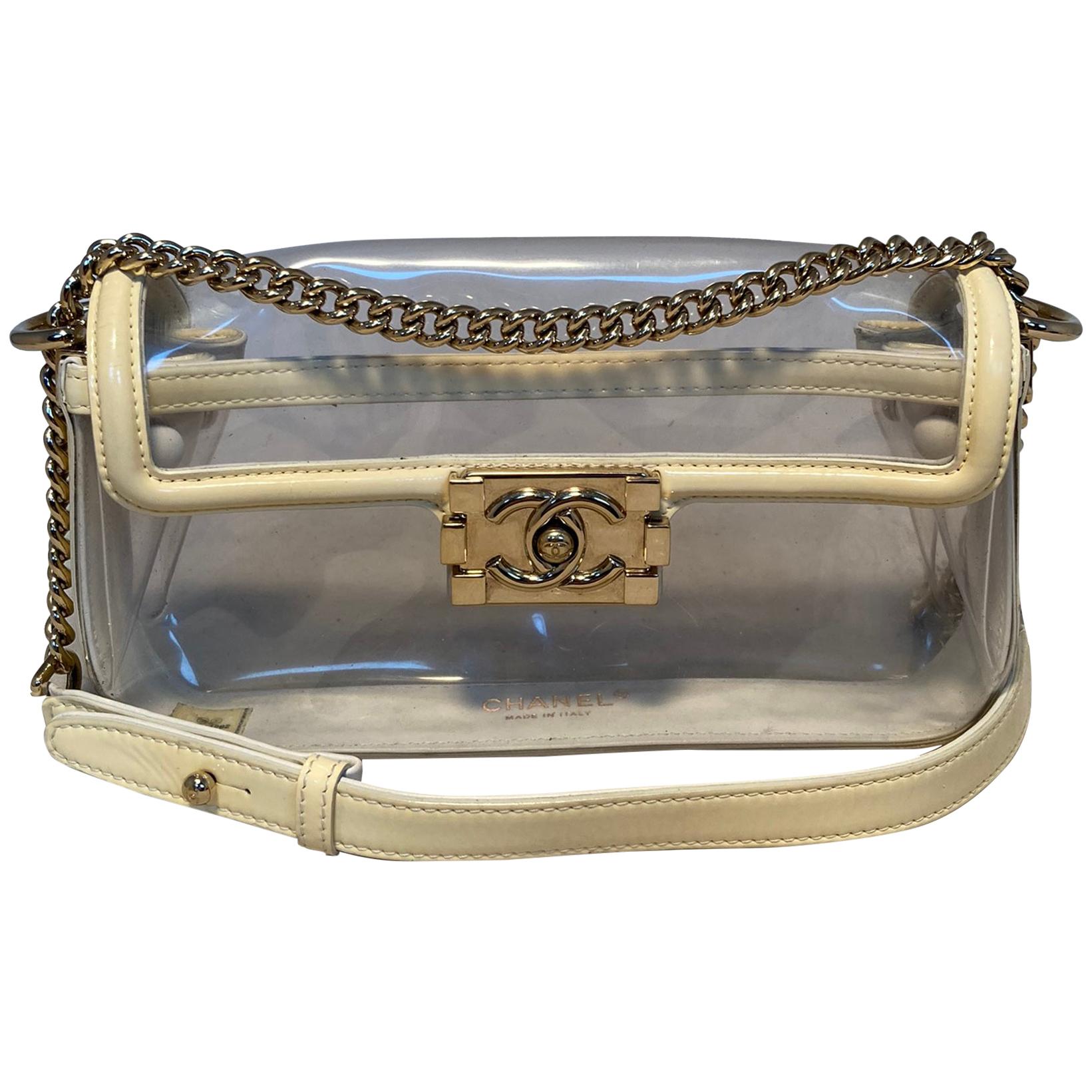 CHANEL, Bags, Chanel Clear Naked Jumbo Classic Vinyl Flap Rare