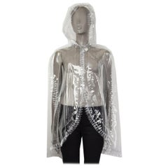 CHANEL clear PVC Rain Cape Jacket M SS 2018 Runway