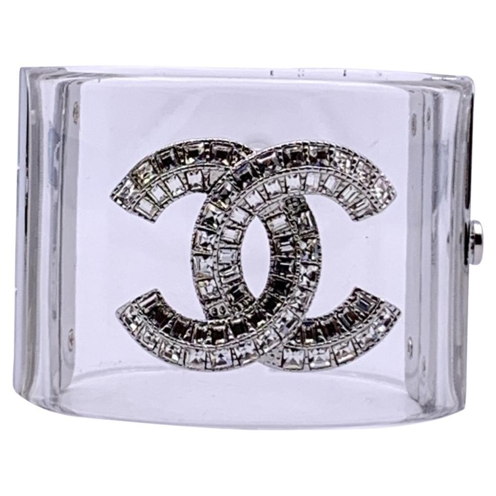 CHANEL, Jewelry, Chanel Pair Of Cuff Bracelets In White And Orange Resin