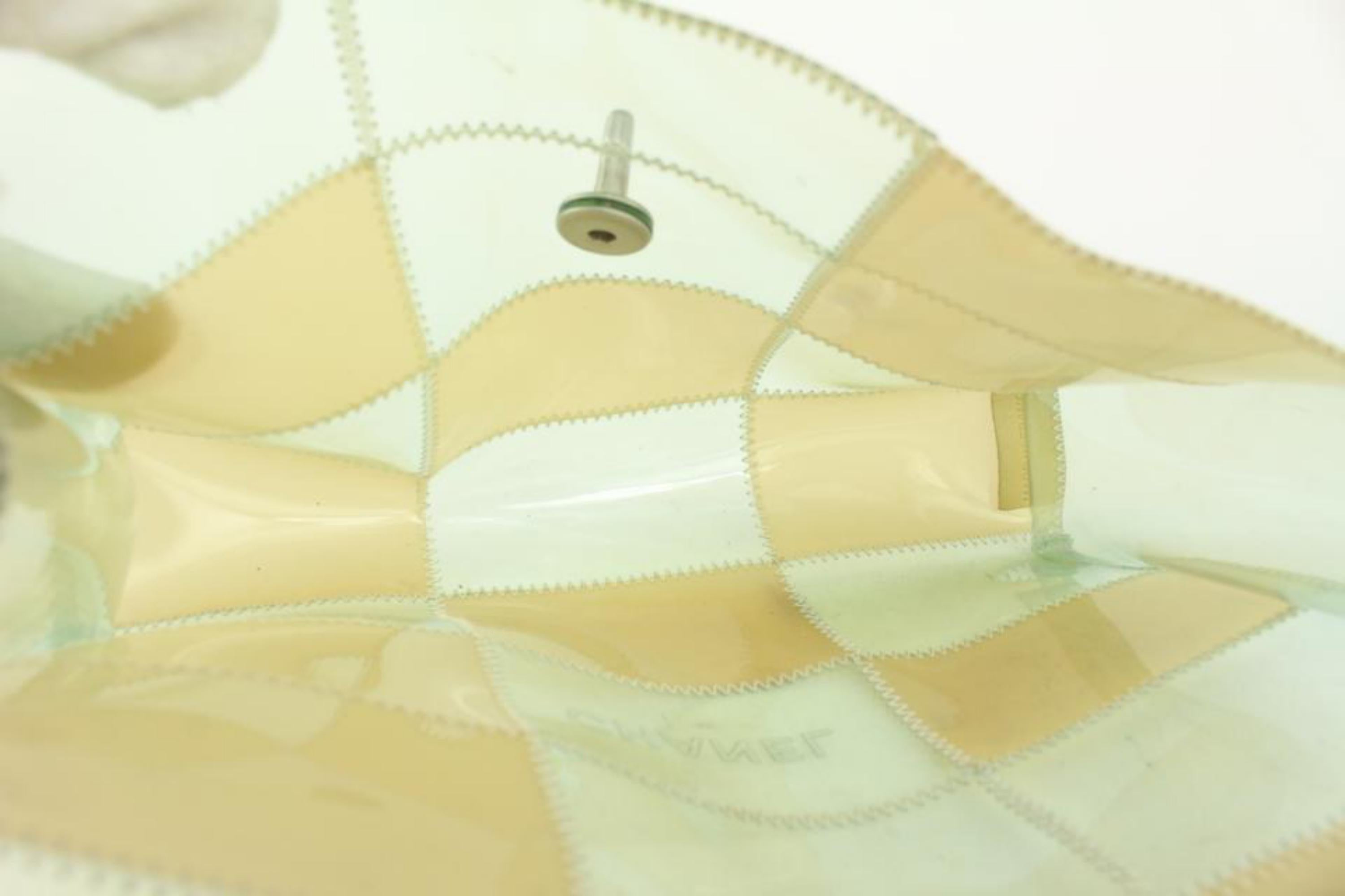 Chanel Klar Vinyl Patchwork Naked Flap Kette Transluzente Tasche 1025c27 im Angebot 2