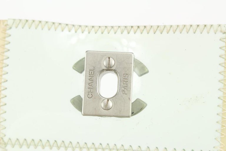 Chanel Clear Vinyl Patchwork Naked Flap Kette Transluzente Tasche 1025c27  im Angebot bei 1stDibs