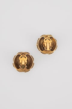 Chanel Clip-on Earrings with Costume Pearly Cabochons