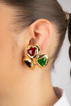 Chanel Clip-on Earrings with Glass Paste, 2009