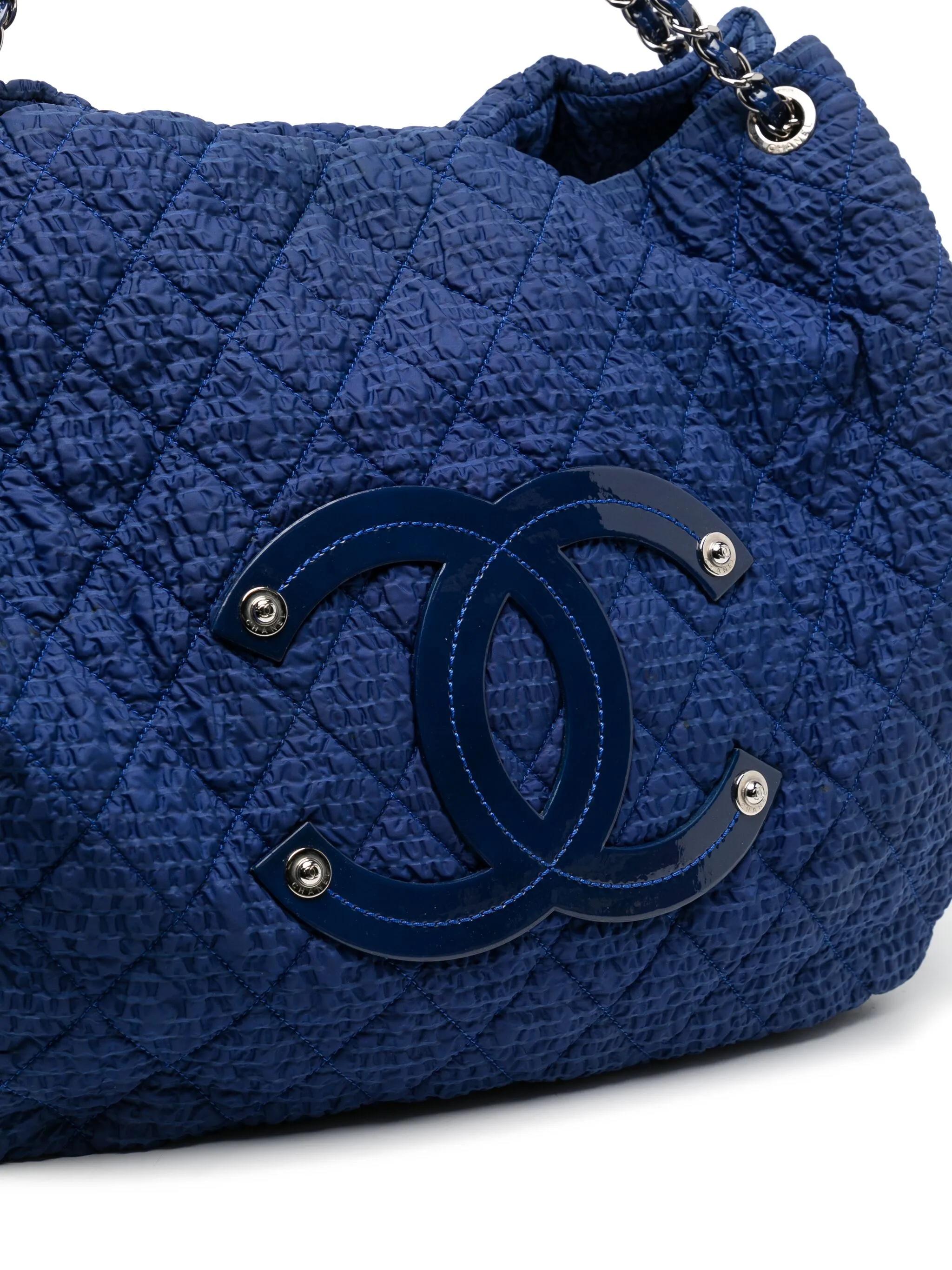 Purple Chanel Cloquee Accordion Hobo Bag