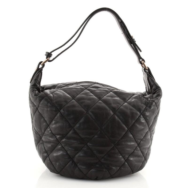 Black Chanel Cloudy Bundle Hobo Quilted Lambskin