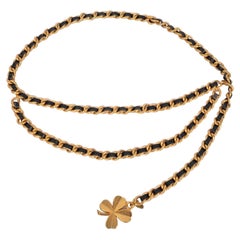 Chanel Clover Belt with Black Leather