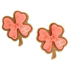 Chanel Clover CC Earrings